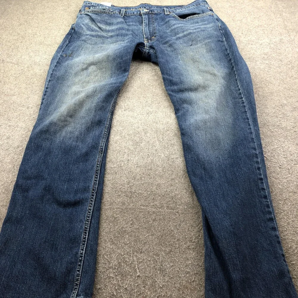 Levis 514 Jeans Mens 36x32 Blue Medium Wash Regular Straight Denim Pants Casual